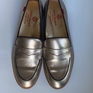 Marc Joseph East village women’s gold leather loafers